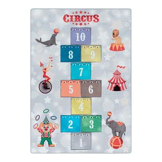 Tapis Marelle Pour Fille Et Garçon Circus Gris 200x290