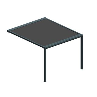 Pergola Toile Sunlight Gris - 3,50x3,50m (télécommande Secours + Kit LED 1 Coté - Gris)