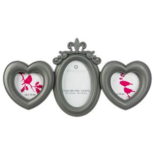 Pêle-mêle 3 Photos Romance - 43 X 23 Cm - Gris