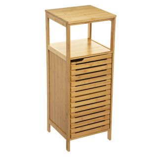Etagère Salle De Bain Sicela En Bambou - L. 33 X H. 80 Cm - Marron