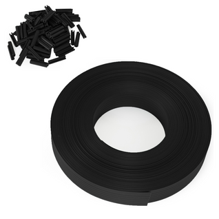 Kit De Lamelles Occultantes Pvc Noires L.60 M Pour Panneau Grillagé