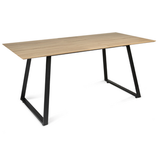 Table à Manger Extensible Rectangle Havana 6-8 Personnes Design Industriel 150-180 Cm