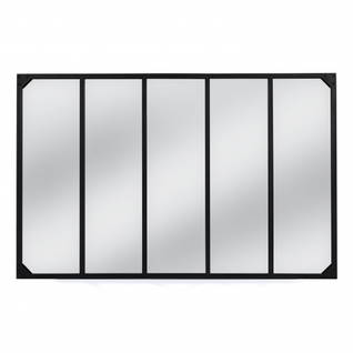 Miroir Verrière 5 Bandes Design Industriel 140x84 Cm