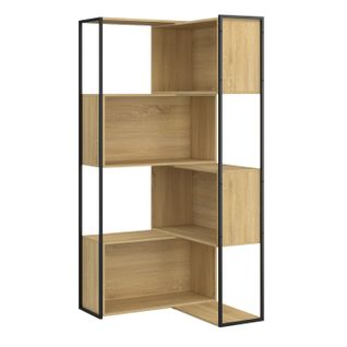 Etagère Bibliothèque Modulable Detroit Séparateur D'angle Extensible Design Industriel 170 Cm