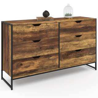 Commode 6 Tiroirs Hawkins XXL 140 Cm Design Industriel