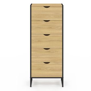 Chiffonnier 5 Tiroirs Detroit 45 Cm Commode Semainier Design Industriel