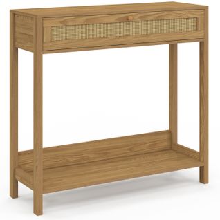 Console 1 Tiroir Hanae Effet Naturel Cannage