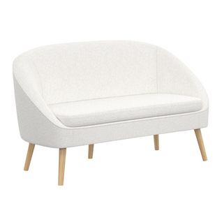 Canapé Banquette En Tissu Bouclette Sonia Blanc