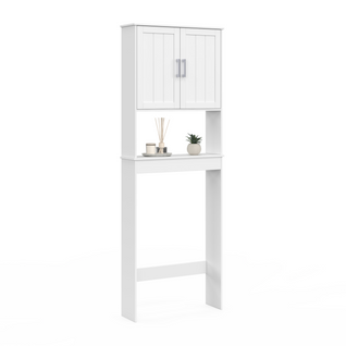 Meuble Étagère Dessus Wc Waldo Placard Bois Blanc
