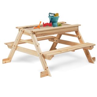 Table De Pique-nique Foody Bois Pour Enfants Avec Bac à Sable Intégré