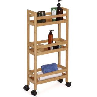 Desserte Bambou Bea Sur Roulettes 3 Niveaux