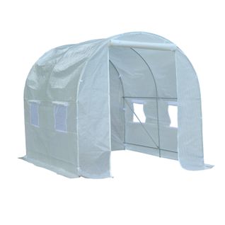 Serre De Jardin Tunnel Surface Sol 5 M² Blanc - 2,5 x 2 x 2 m