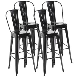 Lot De 4 Tabourets De Bar Industriel