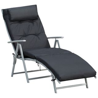 Transat Pliable Inclinable 7 Positions Matelas Inclus