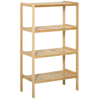 Etagère De Rangement Sur Pied Bois Bambou