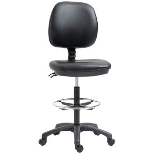 Tabouret Massage à Roulettes Réglable Noir