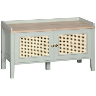 Meuble Chaussures Banc à Chaussures 2 En 1 Style Bohème Chic