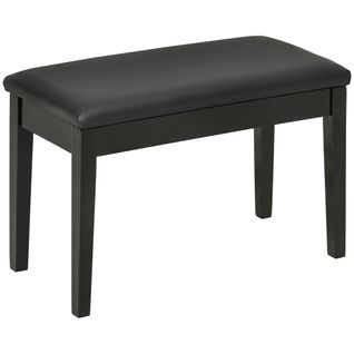 Banquette Tabouret De Piano Avec Coffre Noir