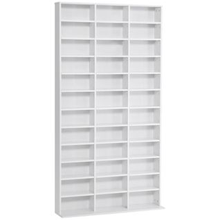 Étagère Rangement Cd/dvd 33 Compartiments Réglables