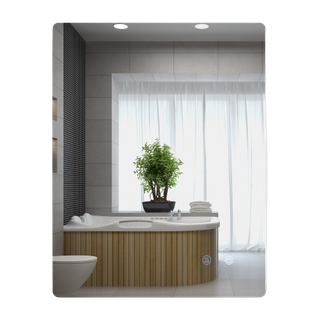 Miroir Rectangulaire Mural Lumineux LED De Salle De Bain 70 X 50 Cm