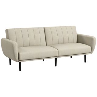 Canapé Convertible Ajustable 3 Places Style Contemporain Grège
