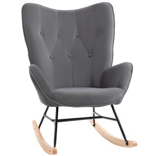 Fauteuil à Bascule Oreilles Grand Confort Aspect Velours