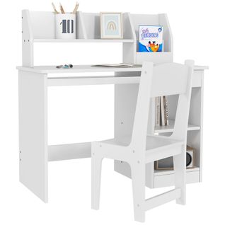 Bureau Enfant Multi-rangement - Ensemble Bureau, Chaise, Étagère