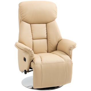 Fauteuil Relax Inclinable Repose-pied Réglable Revêtement Synthétique