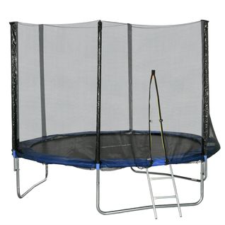 Trampoline D'extérieur D. 305 Cm Avec Filet De Sécurité, Poteaux Rembourrés Et Échelle