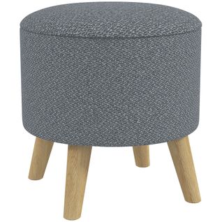Pouf Repose-pied Tabouret Avec Coffre De Rangement Gris