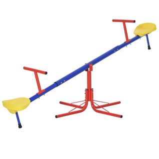 Trébuchet Rotatif 360° - Balançoire à Bascule Enfant - Multicolore