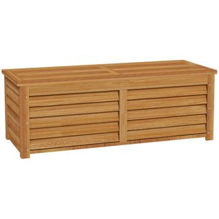 Coffre De Rangement Extérieur 176l - Poignée - Bois Marron