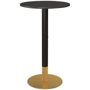 Table De Bar Ronde Table Mange-debout Style Contemporain Noir