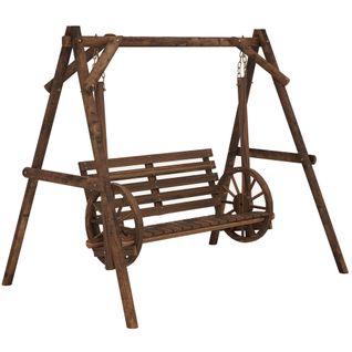 Balancelle De Jardin 2 Places Style Western Bois Sapin