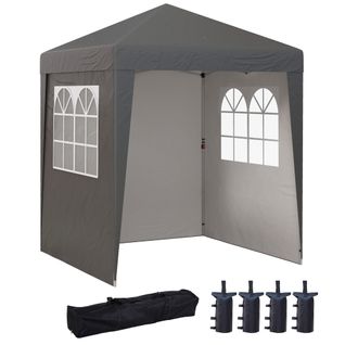 Tonnelle De Jardin Pliante Pop-up Réglable 2x2m Anti-uv 30+ 4 Sacs Lestage Sac De Transport