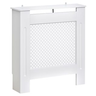 Cache-radiateur - Habillage Radiateur Motif Rond - Mdf Blanc
