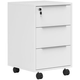 Caisson De Bureau 3 Tiroirs Verrouillables 2 Clés