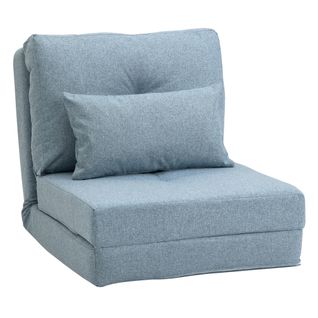 Fauteuil Convertible Chauffeuse Inclinable - Coussin Inclus - Tissu