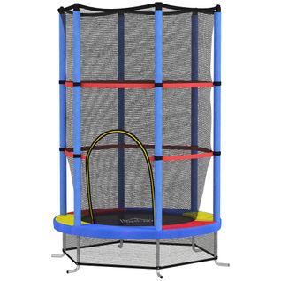 Trampoline Enfant D.140 Cm Max. 45 Kg - Filet, Porte, 6 Poteaux