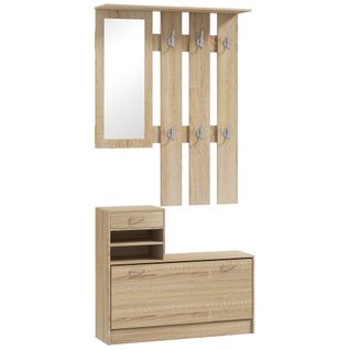 Ensemble Meubles D'entrée Design Naturel Effet Bois