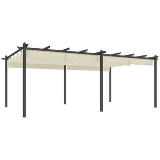 Pergola Rétractable Grande Taille Polyester Haute Densité Alu