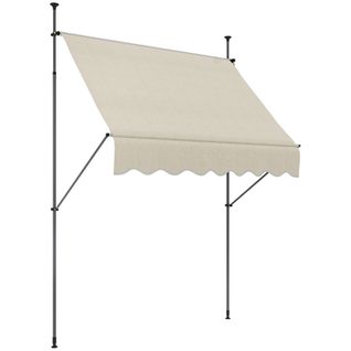 Store Banne Autoportant Manuel Inclinable Rétractable 2 X 1,2 M Aucun Perçage Sable
