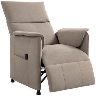 Fauteuil Relax Électrique Inclinable Repose-pieds Rétractable Velours