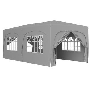 Tonnelle Barnum Pop Up Automatique 3x6 M Réglable Avec Accessoires