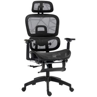 Fauteuil De Bureau Ergonomique Grand Confort Entièrement Réglable Noir
