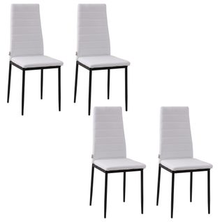 Lot De 4 Chaises De Salle à Manger Design Tissu