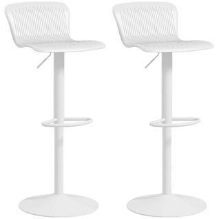 Lot De 2 Tabourets De Bar Design Réglables Pivotants