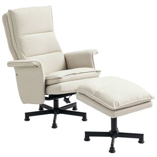 Fauteuil De Massage Avec Repose-pied Style Néo-rétro