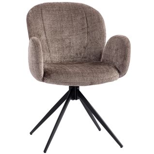 Chaise De Bureau Ergonomique Pivotante à Retour Auto Tissu Marron