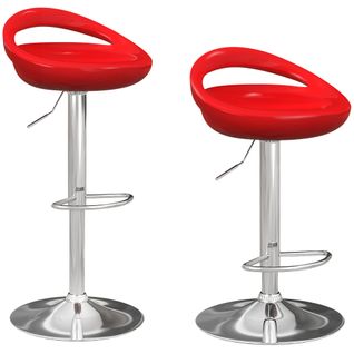 Lot De 2 Tabourets De Bar Design Réglable Pivotant Repose-pieds Intégré